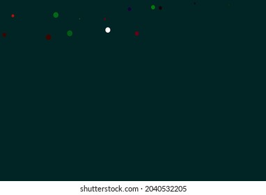 Light Multicolor, Rainbow vector texture with disks. Glitter abstract illustration with blurred drops of rain. Design for posters, banners.