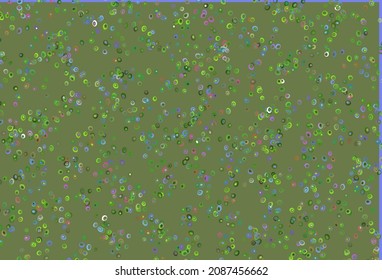 Light Multicolor, Rainbow vector texture with disks. Blurred bubbles on abstract background with colorful gradient. Pattern of water, rain drops.