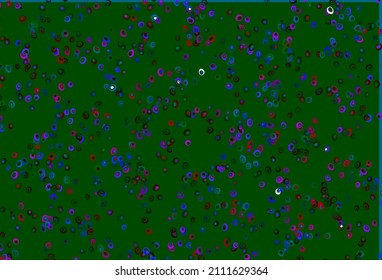 Light Multicolor, Rainbow vector texture with disks. Abstract illustration with colored bubbles in nature style. Design for business adverts.