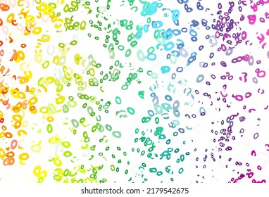 Light Multicolor, Rainbow vector texture with disks. Blurred bubbles on abstract background with colorful gradient. Pattern for beautiful websites.