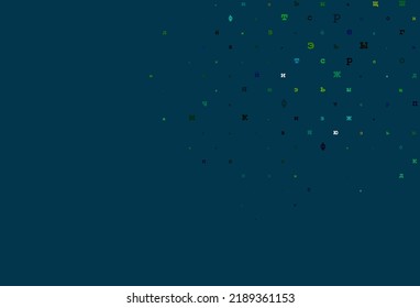 Light multicolor, rainbow vector texture with ABC characters. Colored alphabet signs with gradient on white background. Best design for your ad, poster, banner of college.