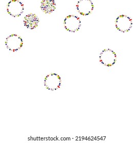 Light Multicolor, Rainbow vector texture with disks. Pattern for web page, banner,poster, card. Glitter silver dot abstract illustration with blurred drops of rain. 