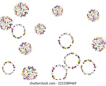 Light Multicolor, Rainbow vector texture with disks. Pattern for web page, banner,poster, card. Blurred bubbles on abstract background with colorful gradient. 