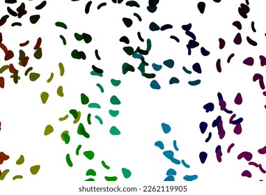 Light Multicolor, Rainbow vector texture with random forms. Illustration with colorful gradient shapes in abstract style. Simple design for your web site.