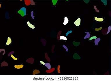 Light Multicolor, Rainbow vector texture with random forms. Colorful chaotic forms with gradient in modern style. Background for a cell phone.
