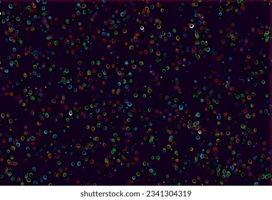 Light Multicolor, Rainbow vector texture with disks. Illustration with set of shining colorful abstract circles. Pattern for ads, leaflets.