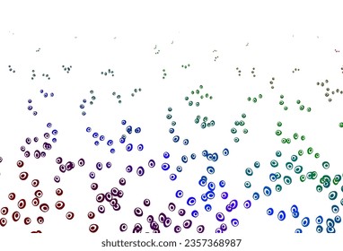 Light Multicolor, Rainbow vector texture with disks. Abstract illustration with colored bubbles in nature style. Pattern for beautiful websites.