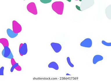 Light multicolor, rainbow vector texture with random forms. Decorative design in abstract style with random forms. Simple design for your web site.