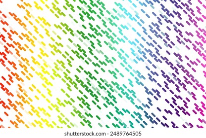 Light Multicolor, Rainbow vector texture with colored lines. Blurred decorative design in simple style with lines. Pattern for websites, landing pages.