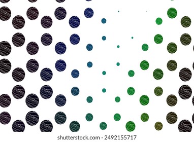 Light multicolor, rainbow vector texture with disks. Blurred bubbles on abstract background with colorful gradient. Design for business adverts.