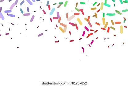 Light Multicolor, Rainbow vector texture with colored capsules. Decorative shining illustration with lines on abstract template. Smart design for your business advert.