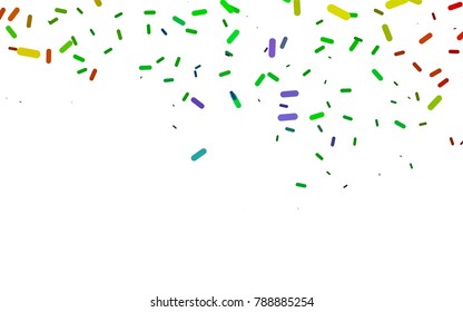 Light Multicolor, Rainbow vector texture with colored capsules. Shining colored illustration with rounded stripes. The template can be used as a background.