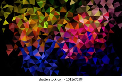 Light Multicolor, Rainbow vector triangle mosaic background. An elegant bright illustration with gradient. The elegant pattern can be used as part of a brand book.