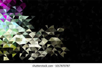 Light Multicolor, Rainbow vector triangle mosaic background. A vague abstract illustration with gradient. The completely new template can be used for your brand book.