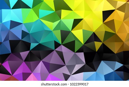 Light Multicolor, Rainbow vector triangle mosaic template. An elegant bright illustration with gradient. Brand-new design for your business.
