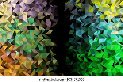 Light Multicolor, Rainbow vector triangle mosaic template. A completely new color illustration in a vague style. Brand-new design for your business.