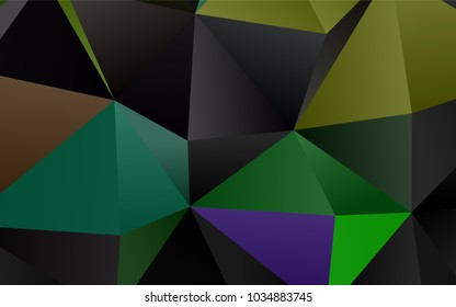 Light Multicolor, Rainbow vector triangle mosaic pattern. Brand-new colored illustration in blurry style with gradient. A completely new design for your business.