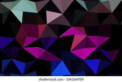 Light Multicolor, Rainbow vector triangle mosaic template. Brand-new colored illustration in blurry style with gradient. The template can be used as a background for cell phones.