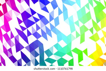 Light Multicolor, Rainbow vector triangle mosaic background. Glitter abstract illustration with an elegant design. A new texture for your design.