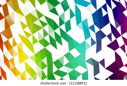 Light Multicolor, Rainbow vector triangle mosaic pattern. Colorful illustration in abstract style with gradient. The completely new template can be used for your brand book.