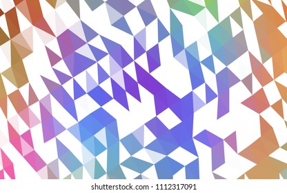 Light Multicolor, Rainbow vector triangle mosaic template. Modern geometrical abstract illustration with gradient. A completely new template for your business design.