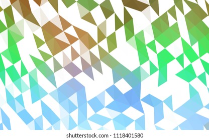 Light Multicolor, Rainbow vector triangle mosaic pattern. Colorful illustration in abstract style with gradient. The best triangular design for your business.