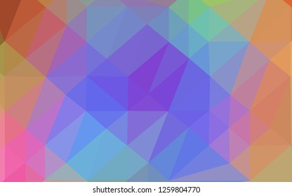 Light Multicolor, Rainbow vector triangle mosaic template. Brand new colorful illustration in with gradient. The best triangular design for your business.