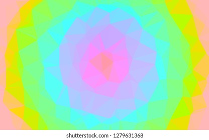 Light Multicolor, Rainbow vector triangle mosaic cover. Brand new colorful illustration in with gradient. Elegant pattern for a brand book.