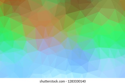 Light Multicolor, Rainbow vector triangle mosaic texture. Modern geometrical abstract illustration with gradient. Completely new design for your business.