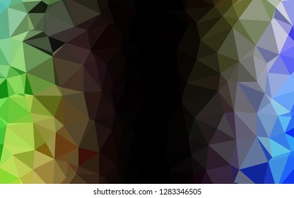 Light Multicolor, Rainbow vector triangle mosaic template. Brand new colorful illustration in with gradient. Brand new style for your business design.