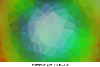 Light Multicolor, Rainbow vector triangle mosaic template. Glitter abstract illustration with an elegant design. Elegant pattern for a brand book.