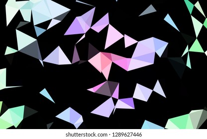 Light Multicolor, Rainbow vector triangle mosaic cover. Colorful illustration in abstract style with gradient. Completely new template for your business design.