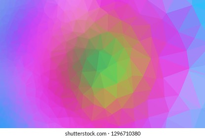 Light Multicolor, Rainbow vector triangle mosaic texture. An elegant bright illustration with gradient. Triangular pattern for your business design.