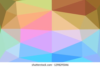 Light Multicolor, Rainbow vector triangle mosaic template. Shining colored illustration in a Brand new style. The best triangular design for your business.