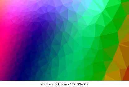 Light Multicolor, Rainbow vector triangle mosaic cover. Brand new colorful illustration in with gradient. The best triangular design for your business.