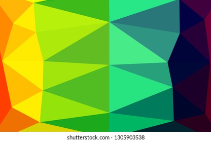 Light Multicolor, Rainbow vector triangle mosaic template. A sample with polygonal shapes. Brand new style for your business design.