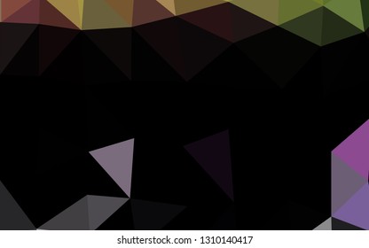 Light Multicolor, Rainbow vector triangle mosaic template. A vague abstract illustration with gradient. The best triangular design for your business.