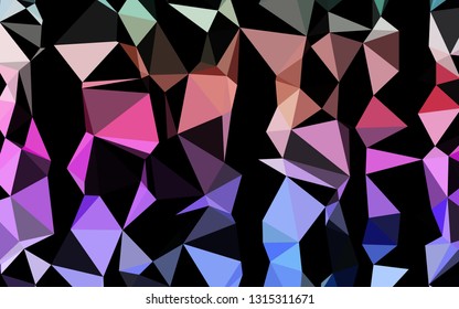 Light Multicolor, Rainbow vector triangle mosaic texture. Modern geometrical abstract illustration with gradient. Template for your brand book.