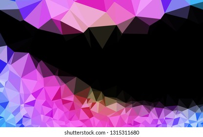 Light Multicolor, Rainbow vector triangle mosaic texture. Creative illustration in halftone style with gradient. Textured pattern for background.