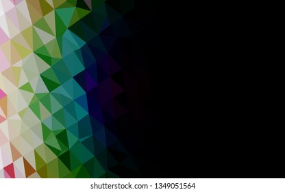 Light Multicolor, Rainbow vector triangle mosaic texture. Shining colored illustration in a Brand new style. Completely new design for your business.