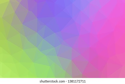 Light Multicolor, Rainbow vector triangle mosaic template. A completely new color illustration in a vague style. Template for your brand book.