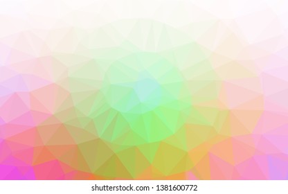 Light Multicolor, Rainbow vector triangle mosaic template. Brand new colorful illustration in with gradient. Completely new template for your business design.