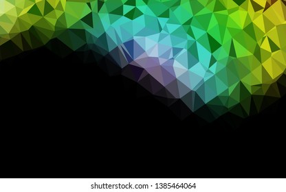 Light Multicolor, Rainbow vector triangle mosaic cover. Creative illustration in halftone style with gradient. Completely new template for your business design.