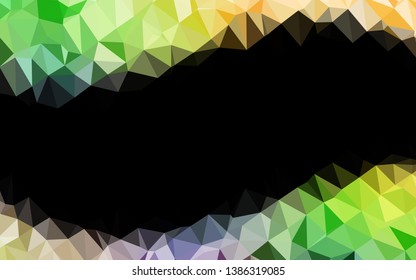 Light Multicolor, Rainbow vector triangle mosaic texture. Shining illustration, which consist of triangles. Brand new design for your business.