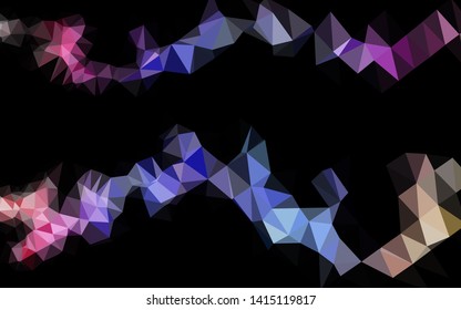 Light Multicolor, Rainbow vector triangle mosaic texture. A completely new color illustration in a vague style. Textured pattern for background.