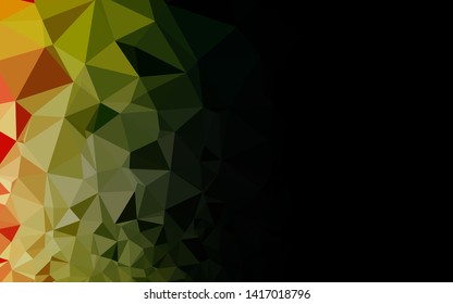 Light Multicolor, Rainbow vector triangle mosaic texture. A sample with polygonal shapes. The best triangular design for your business.