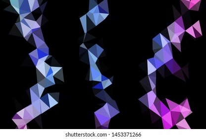 Light Multicolor, Rainbow vector triangle mosaic texture. Geometric illustration in Origami style with gradient. Brand new style for your business design.