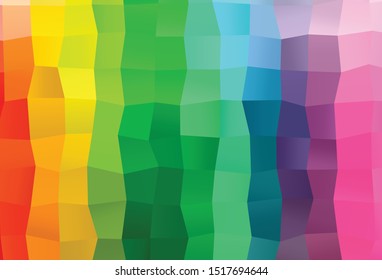 Light Multicolor, Rainbow vector triangle mosaic template. A completely new color illustration in a vague style. Elegant pattern for a brand book.
