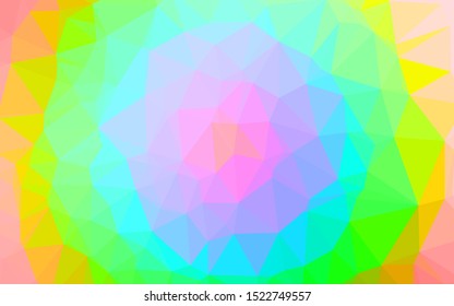 Light Multicolor, Rainbow vector triangle mosaic cover. Colorful abstract illustration with gradient. Brand new design for your business.