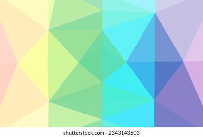 Light Multicolor, Rainbow vector triangle mosaic texture. Colorful illustration in abstract style with gradient. Polygonal design for your web site.
